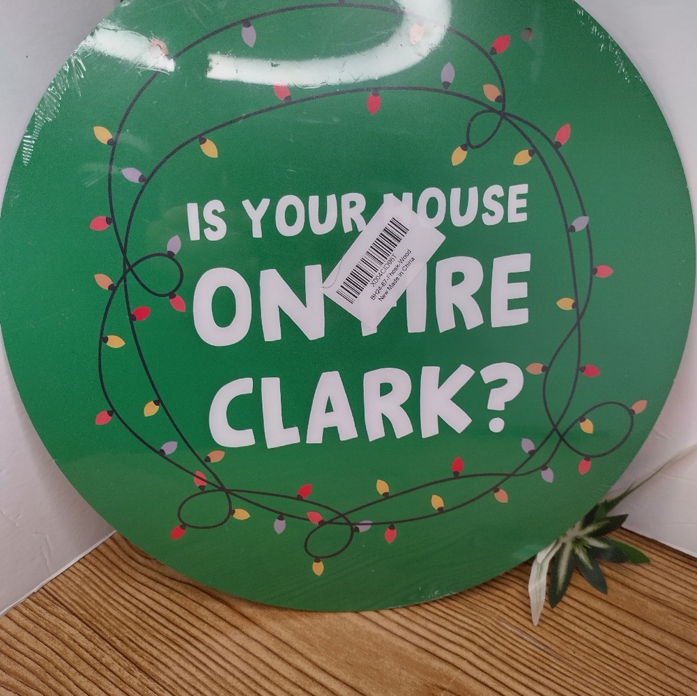 Christmas 12 inch Round Funny Wood Sign